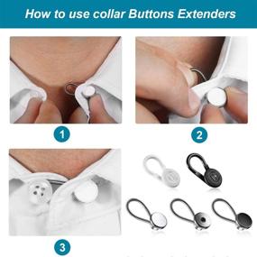 img 3 attached to 👔 24 Pack of Collar Extenders Elastic Button Extender Neck Extensions for Shirts, Pants, Dresses, Trousers – Ideal for Gifting and Favor Usage