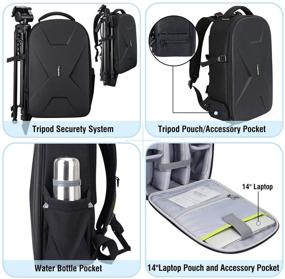 img 2 attached to 📷 Endurax Large Camera Backpack Waterproof: Ultimate Protection for Canon Nikon DSLRs - A Photographer's Bag with Hardshell Security