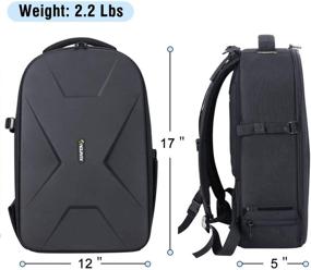img 1 attached to 📷 Endurax Large Camera Backpack Waterproof: Ultimate Protection for Canon Nikon DSLRs - A Photographer's Bag with Hardshell Security