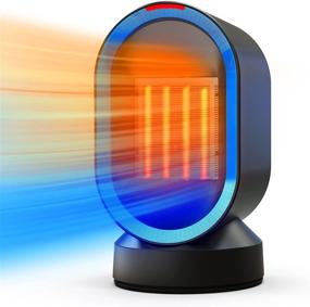 img 4 attached to 🔥 Nessbase Electric Mini Space Heater - Portable Desk Fan Heater with Oscillation, Over-Heat Protection, and Tip-Over Protection - Ideal for Bedroom, Office, Home, and Indoor Use