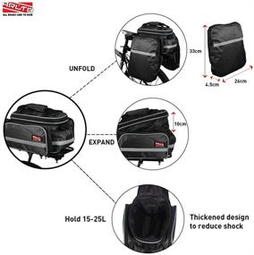 img 2 attached to 🚲 Arltb Bike Rear Bag: Waterproof Bicycle Trunk Bag with Rain Cover and Shoulder Strap for Road Bikes and Mountain Bikes