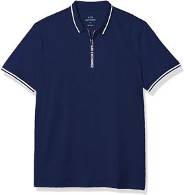 img 1 attached to 👔 Stay Classic and Stylish with Armani Exchange Men's Short Sleeve Regular Fit Clothing