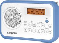 📻 sangean pr-d18bu portable digital radio with protective bumper - am/fm, white/blue logo