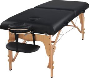 img 3 attached to 🏋️ Heaven Massage Extra Wide 3-inch Portable Folding Massage Table Comfort Series with Carry Case and Strap – Black