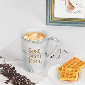 img 2 attached to 👵 Top Mimi Ever Coffee Mug - Ideal Mimi Gifts for Grandma | Mother's Day & Birthday Gifts from Grandchildren | Grandson Grandma Cup 14 Oz in Gray with Gift Box