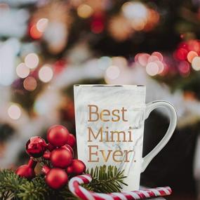 img 3 attached to 👵 Top Mimi Ever Coffee Mug - Ideal Mimi Gifts for Grandma | Mother's Day & Birthday Gifts from Grandchildren | Grandson Grandma Cup 14 Oz in Gray with Gift Box