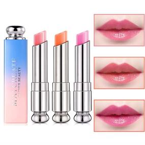 img 2 attached to 3 Pack Crystal Jelly Lipstick by Firstfly - Long Lasting Nutritious Lip Balm for Moisturized Lips, Magic Temperature Color Change Lip Gloss (3 Pack)