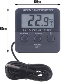 img 2 attached to 🌡️ Dual-Function Digital Fridge Freezer Thermometer: Temperature Warnings, Max Min Tracking - Perfect for Monitoring Chilled Food Storage