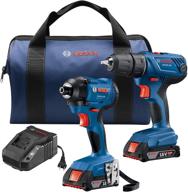 bosch gxl18v 26b22 compact driver kit with 2 power tools logo