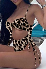 img 2 attached to Ioiom Womens Spaghetti Strap Swimsuit Women's Clothing in Swimsuits & Cover Ups