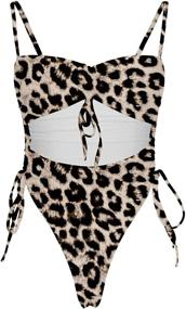 img 1 attached to Ioiom Womens Spaghetti Strap Swimsuit Women's Clothing in Swimsuits & Cover Ups