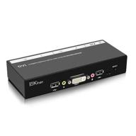 🔁 kinan 2 port dvi kvm switch: share keyboard, mouse, monitor, and printer - usb powered - remote switch - 1920 x 1200 @60hz resolution logo