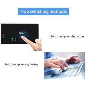 img 1 attached to 🔁 Kinan 2 Port DVI KVM Switch: Share Keyboard, Mouse, Monitor, and Printer - USB Powered - Remote Switch - 1920 x 1200 @60Hz Resolution