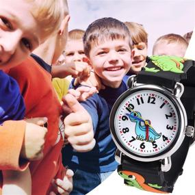 img 1 attached to 🌊 Waterproof Children's Pointers Teaching Distinguish Boys' Watches: The Ultimate Timepiece for Young Explorers