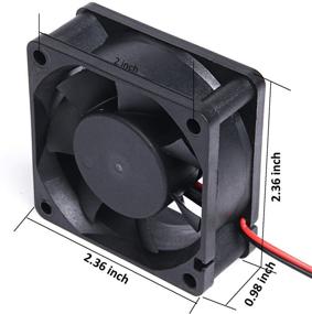 img 3 attached to Вентилятор обдува высокого потока воздуха 60 мм 12В постоянного тока - PANOMOUNTS CF6025 25 мм 2-контактные вентиляторы Амп для охлаждения вентиляции аудио в автомобиле, низкий уровень шума 5500 об/мин, 2 шт.