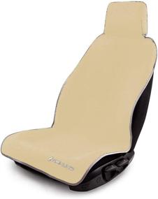 img 1 attached to 🚗 RAINUNG Car Seat Protector: Neoprene Auto Seat Cover with Non-Slip Backing - Protects Your Leather Car Seats - Save Your Car, Truck, SUV (Beige)