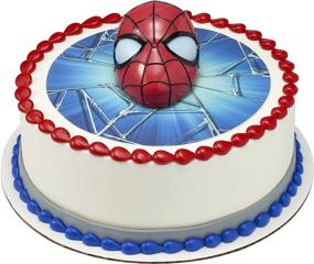 img 1 attached to 🎂 Marvel's Spider-Man Ultimate Light Up Eyes DecoSet® Cake Topper - 1-Piece Set with Superhero Head featuring Lights, Batteries Included