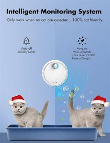 img 2 attached to 🐱 Qimic Cat Litter Deodorizer: Rechargeable Odor Eliminator for Dust-Free Litter Box, Shoe Box, Kitchen