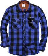 👕 zity flannel regular sleeve casual men's clothing and shirts: stylish comfort for every occasion logo