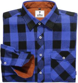 img 2 attached to 👕 ZITY Flannel Regular Sleeve Casual Men's Clothing and Shirts: Stylish Comfort for Every Occasion