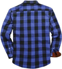 img 3 attached to 👕 ZITY Flannel Regular Sleeve Casual Men's Clothing and Shirts: Stylish Comfort for Every Occasion