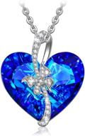 💎 heart of the ocean necklace: must-have crystal jewelry gift for women, grandma, mom, teens | perfect birthday & special occasion gifts by qianse logo