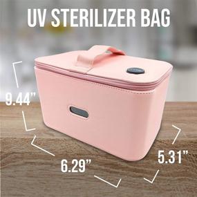 img 1 attached to 👜 JJ CARE Pink UV Light Sanitizer Bag - UV Sterilizer Bag with 6 Bead Lights, UV Phone Sanitizer Bag, Multipurpose Bag for Baby Items, Remote & More!