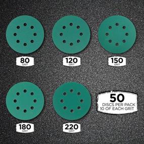 img 2 attached to 🪨 Premium Heavy-Duty Sanding Discs - 50 Pack Box - Serious Grit 5-Inch Assorted Grit Sandpaper Discs for Random Orbital Sanders