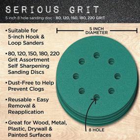 img 3 attached to 🪨 Premium Heavy-Duty Sanding Discs - 50 Pack Box - Serious Grit 5-Inch Assorted Grit Sandpaper Discs for Random Orbital Sanders