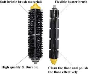 img 2 attached to 🔧 Yonice Replacement Parts for iRobot Roomba 675 645 671 677 Robotics - Filters, 6 Side Brush, 3 Bristle Brushes, 3 Flexible Beater Brushes