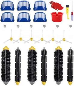 img 4 attached to 🔧 Yonice Replacement Parts for iRobot Roomba 675 645 671 677 Robotics - Filters, 6 Side Brush, 3 Bristle Brushes, 3 Flexible Beater Brushes