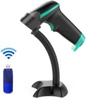 nadamoo 2d wireless barcode scanner with stand - usb cordless image reader, capture qr pdf417 bar codes from paper and screen, auto sensing for supermarket, library, inventory management logo