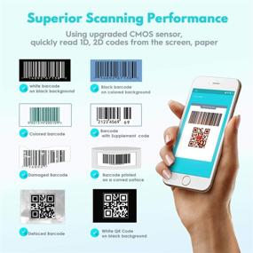 img 1 attached to NADAMOO 2D Wireless Barcode Scanner with Stand - USB Cordless Image Reader, Capture QR PDF417 Bar Codes from Paper and Screen, Auto Sensing for Supermarket, Library, Inventory Management