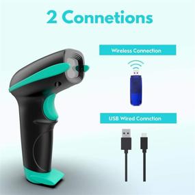 img 3 attached to NADAMOO 2D Wireless Barcode Scanner with Stand - USB Cordless Image Reader, Capture QR PDF417 Bar Codes from Paper and Screen, Auto Sensing for Supermarket, Library, Inventory Management