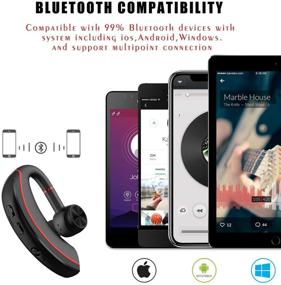 img 2 attached to Идеальный Bluetooth-гарнитур: беспроводной бизнес-наушник с V5.0, ультралегкий дизайн, 🎧 HD звук, шумоподавляющий микрофон, широкая совместимость для офиса, тренировок и грузчиков