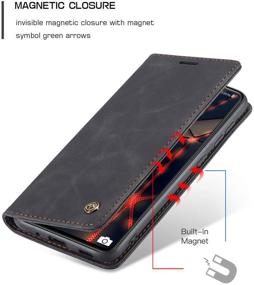 img 1 attached to 📱 Samsung Galaxy S20 FE 5G Wallet Case - Magnetic Stand Flip Protective Leather Cover with ID & Credit Card Holder - Purse Style - Black - Fits Samsung Galaxy S20 FE 5G 6.5 inch