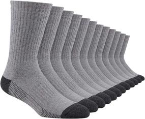 img 4 attached to Heatuff 12 Pairs Men's Cotton Performance Athletic Crew Socks with Extra Heavy Cushioning...