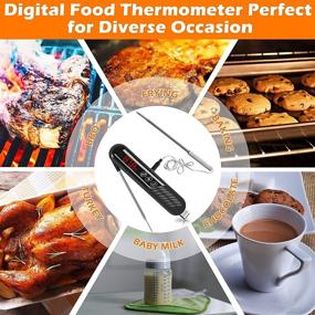 img 1 attached to 🔥 Dual Probe Digital Meat Thermometer - Backlit, Calibrated, Magnetic Instant Read Food Thermometer for Grilling, Deep Frying, Oven, BBQ, Candy, Outdoor Cooking - Ideal for Beef