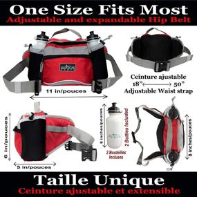 img 2 attached to Genius Earth Travel/Hiking Fanny Pack with Water Bottle Holder: Waterproof Waist Bag & Lumbar Pouch for Women, Men, Kids - Set of 2 Bottles Included! Ideal for Dog Walking