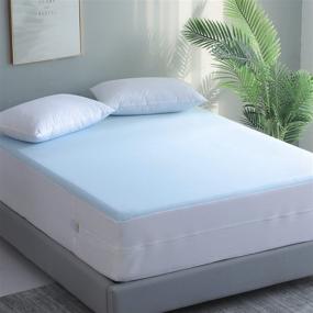 img 4 attached to 🛏️ Jet's Home Queen Mattress Encasement: Premium Waterproof Protector with Zipper Closure- 6 Side Protection for 9''-15'' Depth