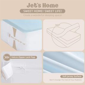 img 3 attached to 🛏️ Jet's Home Queen Mattress Encasement: Premium Waterproof Protector with Zipper Closure- 6 Side Protection for 9''-15'' Depth