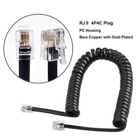 img 3 attached to 📞 Premium Telephone Cord Detangler and Handset Cord Set – 7.5Ft Uncoiled (1.2Ft Coiled), 360 Degree Rotating/Anti-Tangle Landline Cable – Bundle of 1 Pack Detangler and 1 Pack Handset Cord