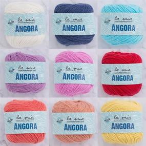 img 1 attached to 🧶 Premium Light-DK Pink Yarn: 5 Ball La Mia Angora Wool, 8.8 Oz Total - Soft, High Quality, 15% Angora