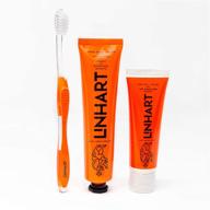 зубная паста для отбеливания линхарт и зубная щетка-отбеливатель логотип