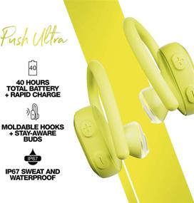 img 2 attached to 🎧 Redefine Your Audio Experience with Skullcandy Push Ultra True Wireless In-Ear Earbud - Electric Yellow (Renewed)