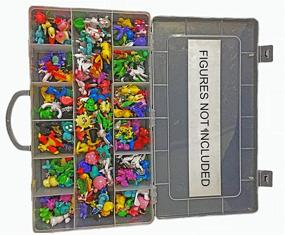 img 4 attached to ASH BRAND Ultimate Action Figures Case Organizer: Premium Plastic Toy Storage Bin for 144 Anime Figures - Ebook Included!