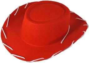 img 2 attached to Authentic Children's Western Woody Style Cowboy Ranch Hat in Red - 20 inches