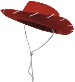 img 4 attached to Authentic Children's Western Woody Style Cowboy Ranch Hat in Red - 20 inches