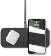 📱 courant catch:2 qi certified wireless charger station - dock for apple iphone 12/11 pro/11 pro max/11/xs/xs max/xr/x, airpods & android - ash logo