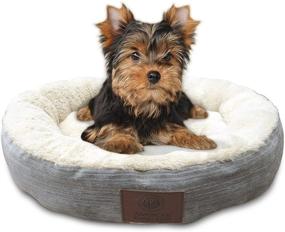 img 3 attached to Solid Round Pet Bed - American Kennel Club Casablanca Series